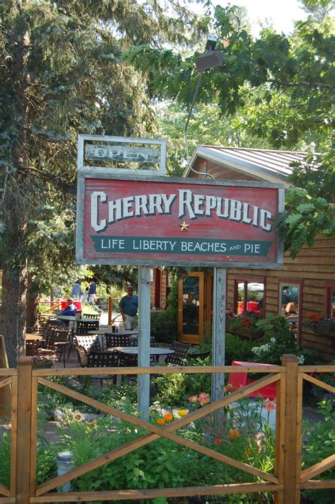 Cherry republic glen arbor - Sample some of our 200 yummy cherry products in The Great Hall, enjoy wine tasting (or soda pop tasting for the kids!) in The Winery, or enjoy a craft beer, dinner, lunch, or ice cream and bakery items at our newly opened Cherry Public House! The whole campus is tied together by cheery perennial gardens that wind through the property. 